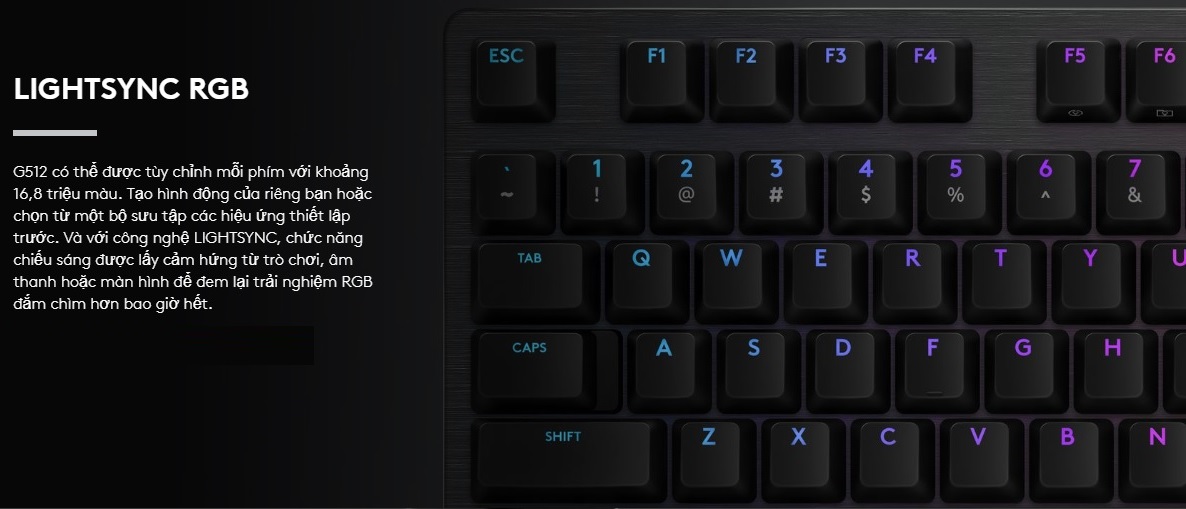 Bàn phím cơ Logitech Gaming G512